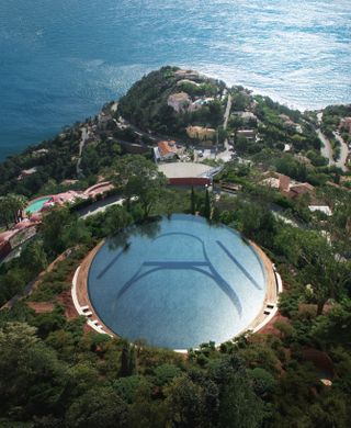 Swimming pool of house in South of France, one of the world's most expensive homes