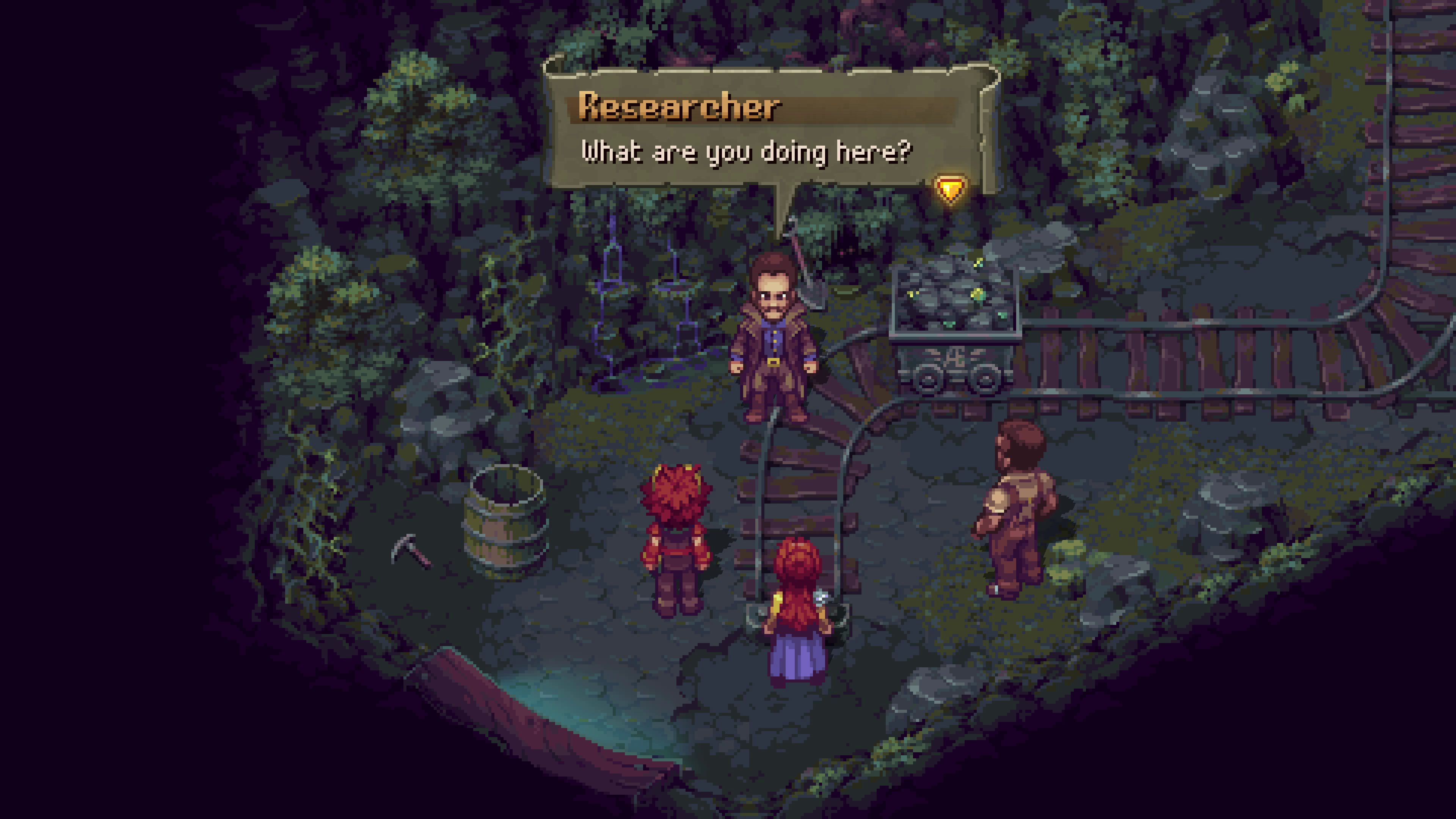 Forge of the Fae; screens from a pixel art indie game