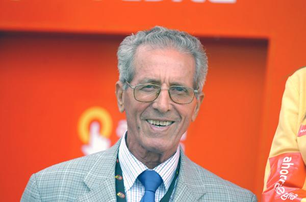 Federico Bahamontes, the legendary &quot;Eagle of Toledo&quot;, took part in the podium presentations.