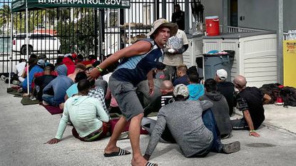 Cuban migrants at US border
