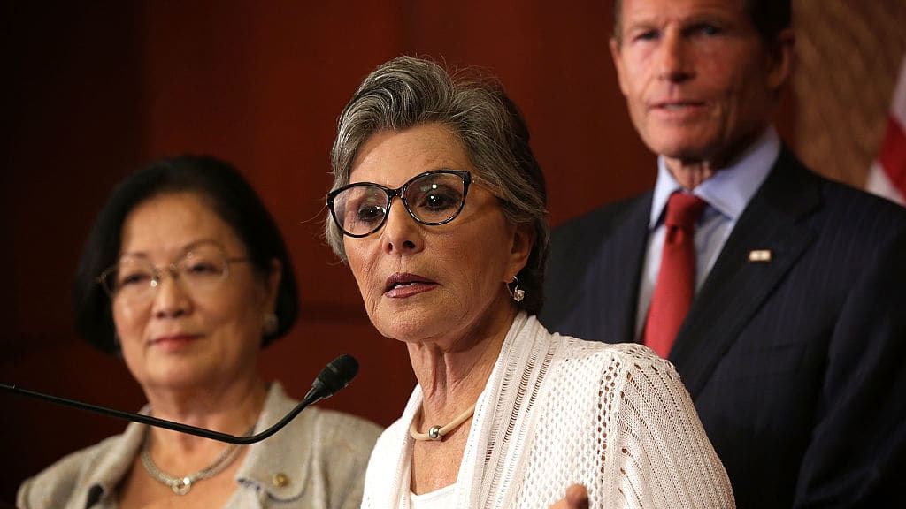 Former Sen. Barbara Boxer.