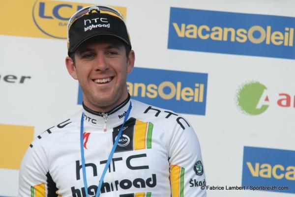Stage winner Matt Goss (HTC-Highroad) on the podium