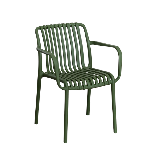 Pack of 4 Wendell Polypropylene Garden Chairs With Armrests