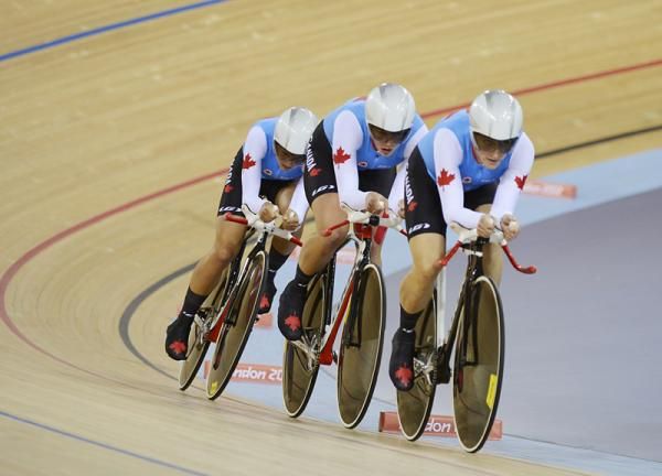 The Canadian team beat Australia to earn bronze in the women's team pursuit.
