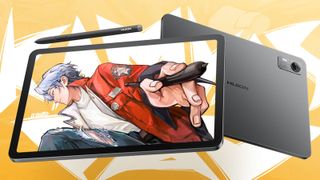 A black drawing tablet