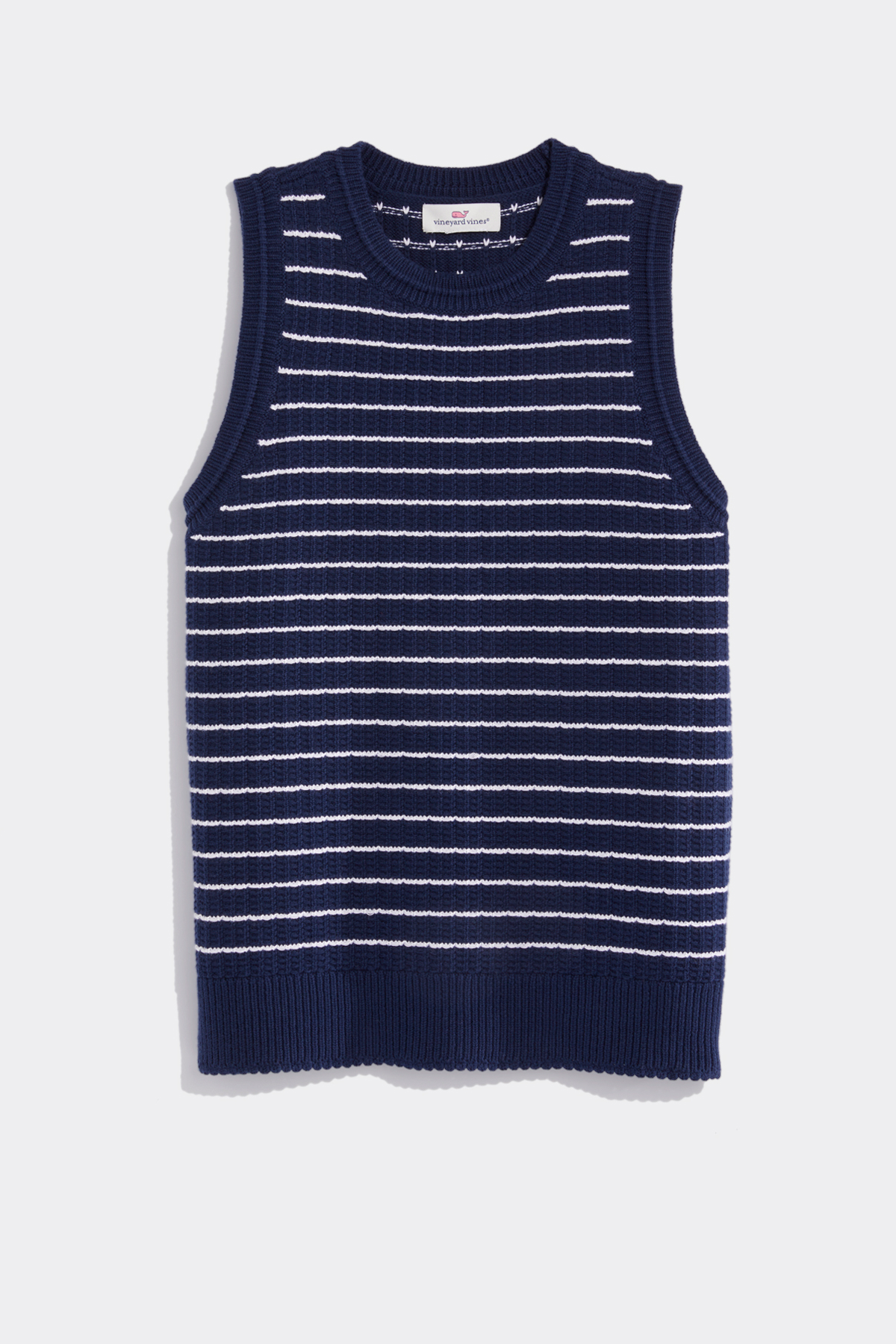 Vineyard Vines Textured Sleeveless Crewneck Sweater