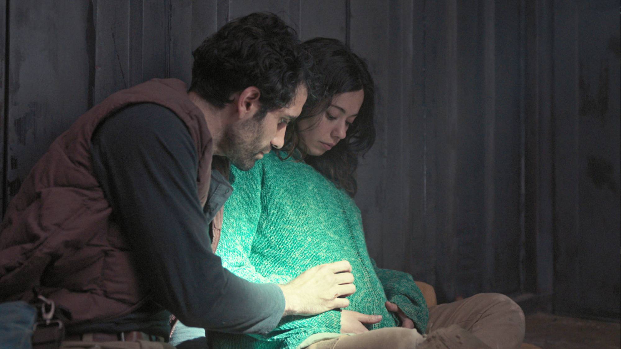 (L-R) Anna Castillo as Mia and Tamar Novas as Nico in "Nowhere"