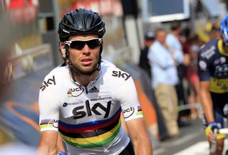 Mark Cavendish (Sky) failed to make it over the climb after a week of hard work for the team