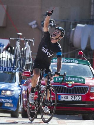 Stage 18 - Kiryienka wins Vuelta stage to Peña Cabarga