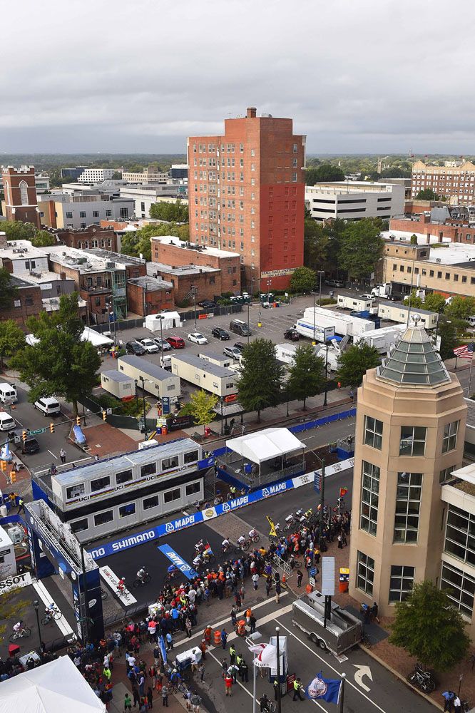 View from the top of the finish in Richmond