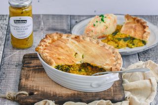 Baxters’ spiced lentil, squash and spinach pie