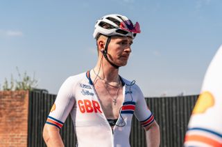 Ben Wiggins racing with the British National Team at last year's Tour of Britain