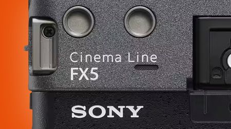 Close-up of the Sony FX5 top plate (mockup)