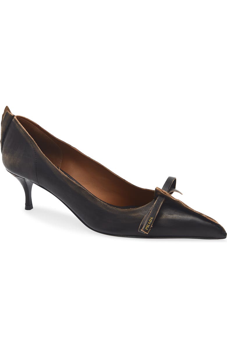 Exposed Seam Kitten Heel Pump