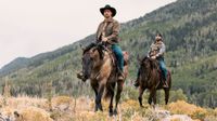 Kayce Dutton (Luke Grimes) on horseback in Yellowstone sequel Marshals
