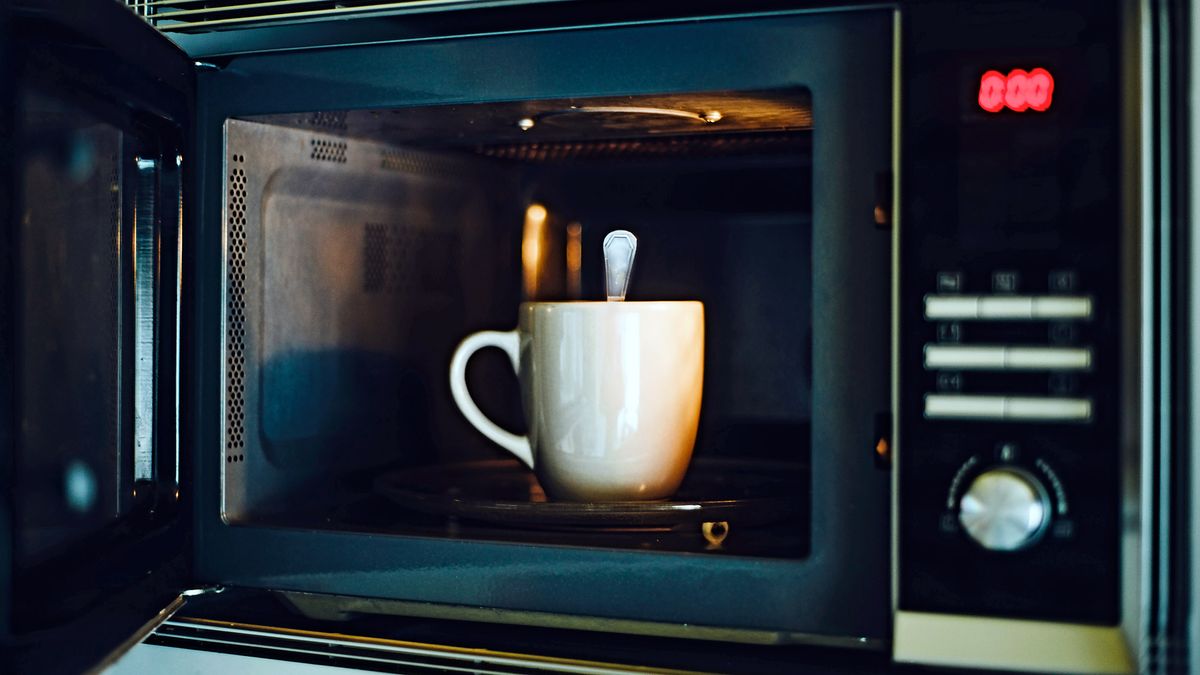 A magnetic microwave plate cover, because this'll a) protect you