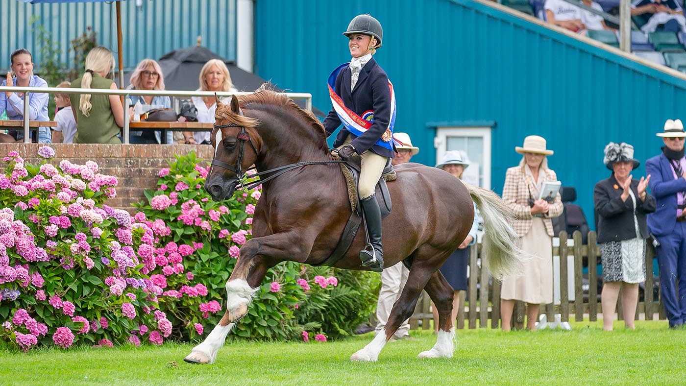 Kaitlyn Fairhurst and Thorneyside Royal Command score the RIHS M&amp;amp;M young riders supreme championship.