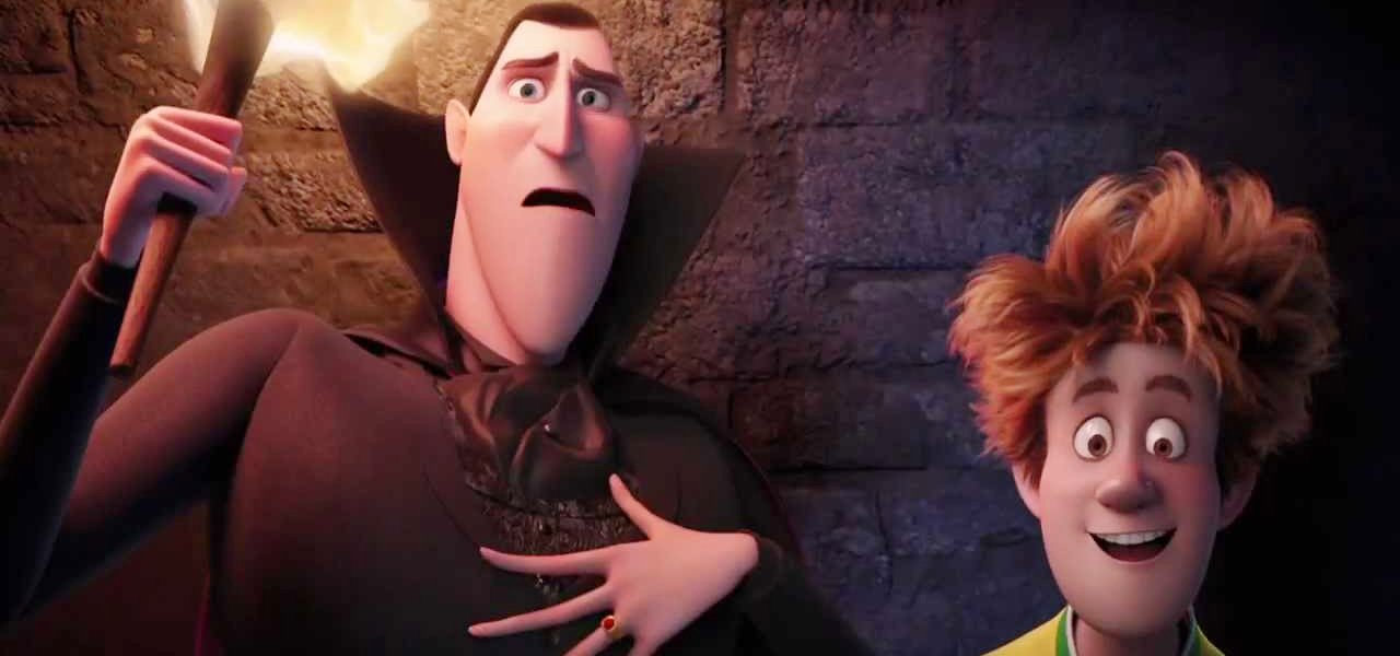 Dracula and Jonathan bonding in Hotel Transylvania