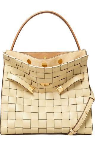 Lee Radziwill Woven Leather Double Bag