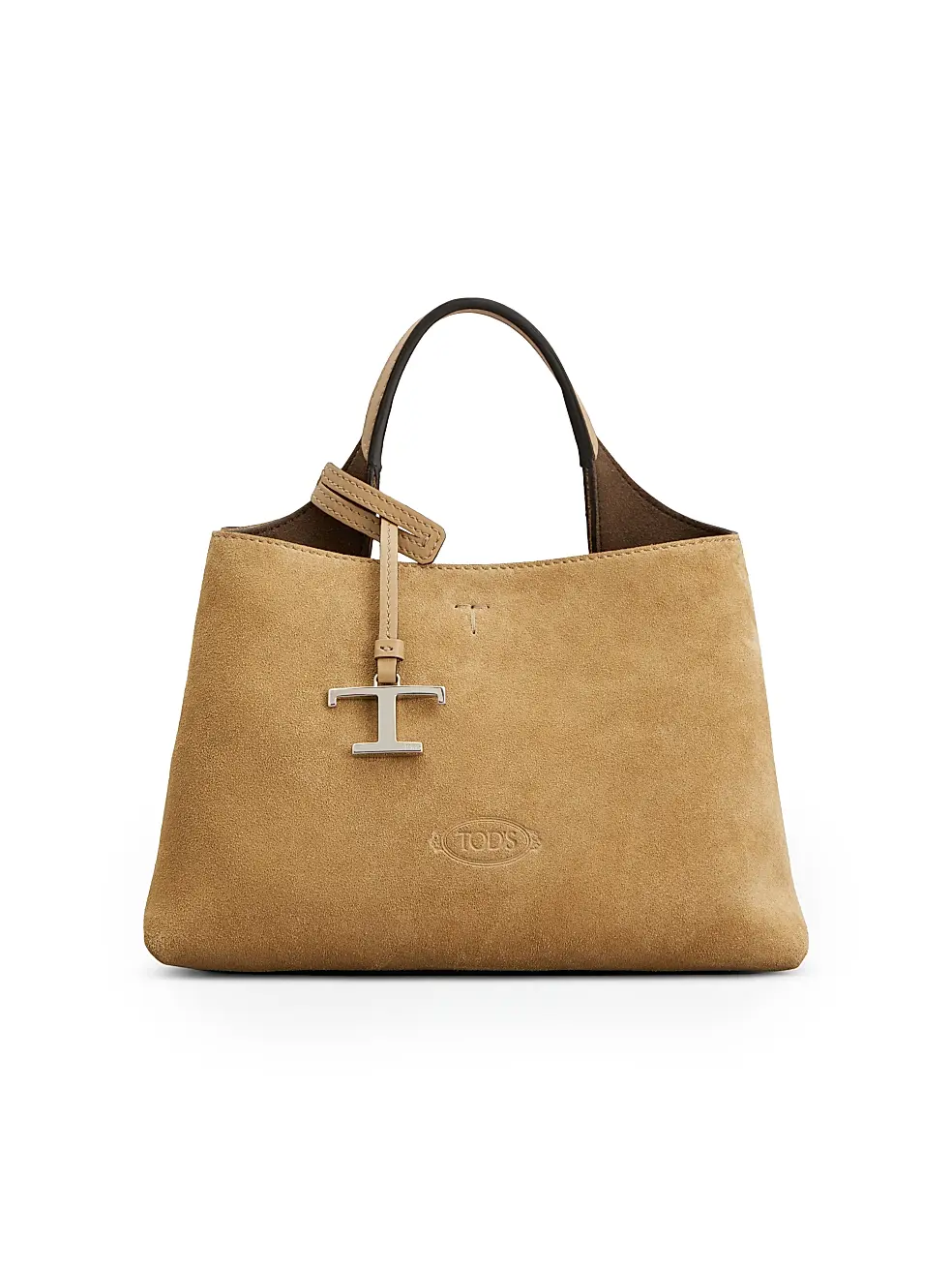 Tod&#039;s, Micro Suede Mini Bag in Biscotto Ginger 