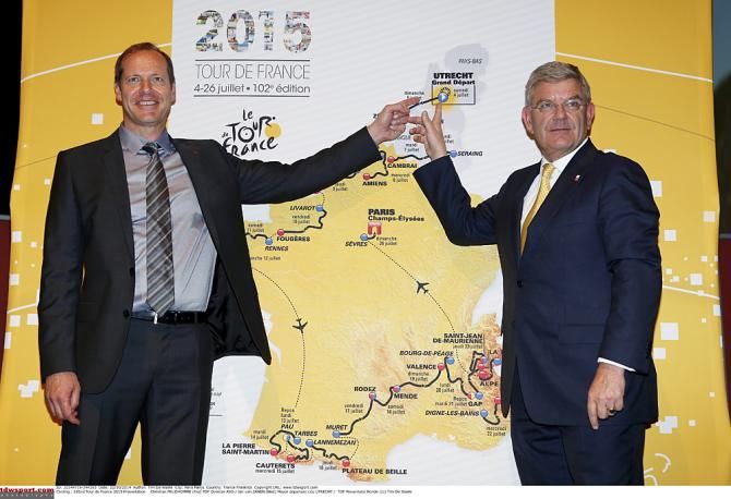 102nd Tour de France 2015 Presentation Christian Prudhomme TDF Director and Jan van Zanen (Ned) Mayor departure city Utrecht