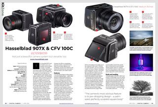 Digital Camera magazine's April 2024 review of the Hasselblad 907X camera and CFV 100C digital back