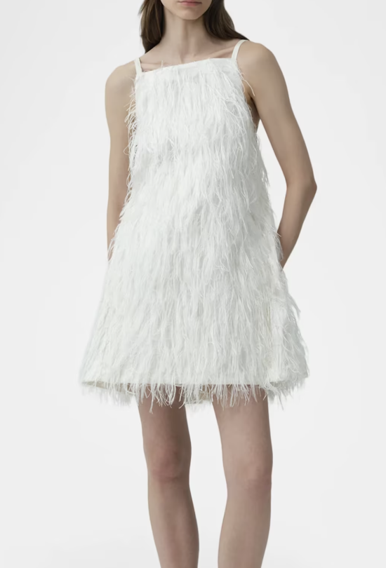 SIMKHAI, Kalla Feather Mini Dress