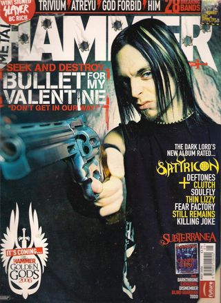 The cover of Metal Hammer magazine issue 152 featuring Bullet For My Valentine