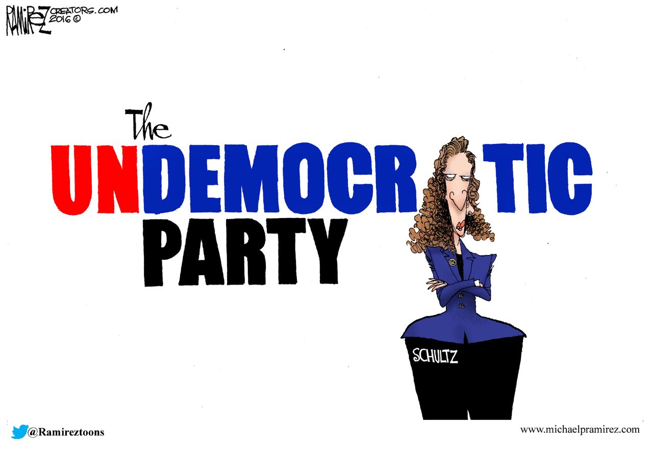 Political cartoon U.S. Schultz and the undemocratic party