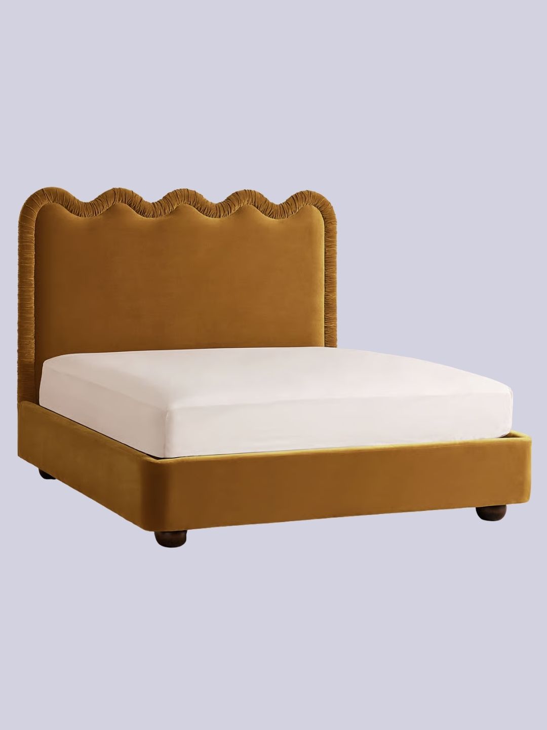 Soho Home, Tristan Bed, King in Mustard Velvet