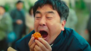 A man screaming at his chicken nugget-turned daughter in Chicken Nugget