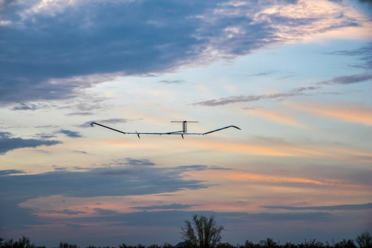 The Airbus Zephyr drone launches for its record-setting flight on July 11.