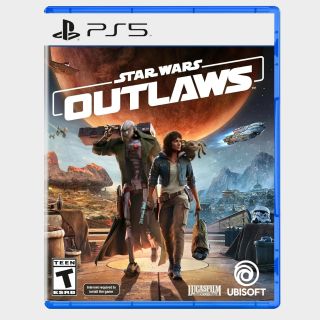 Star Wars Outlaws PS5 box on a plain background