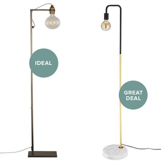floor lamps in black and golden colour