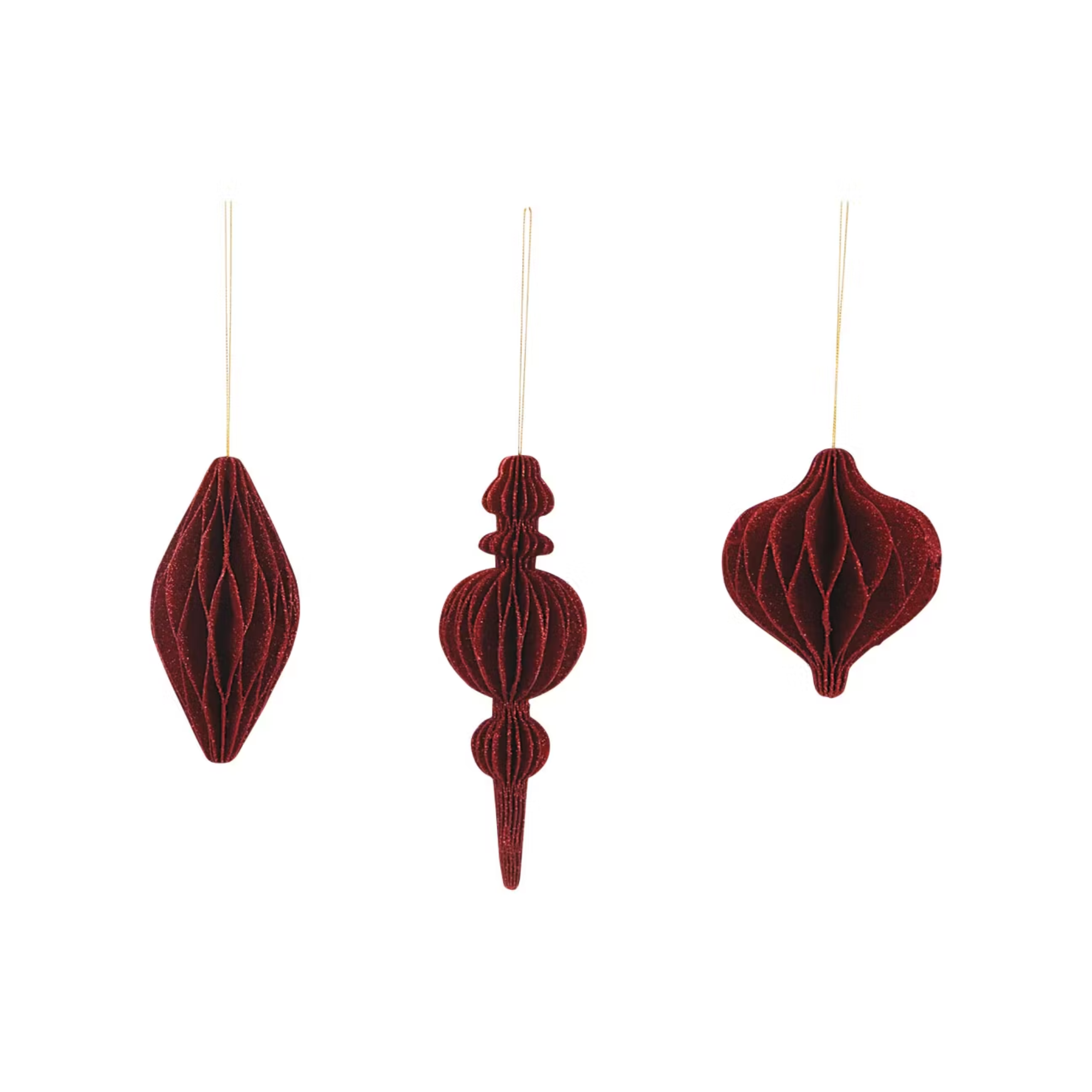 red glitter paper Christmas decor