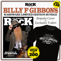 Get your exclusive limited edition and 100% official Classic Rock bundle, with the new issue of Classic Rock (289), with a bundle-exclusive Billy F Gibbons cover, AND a limited edition t-shirt, unavailable elsewhere.