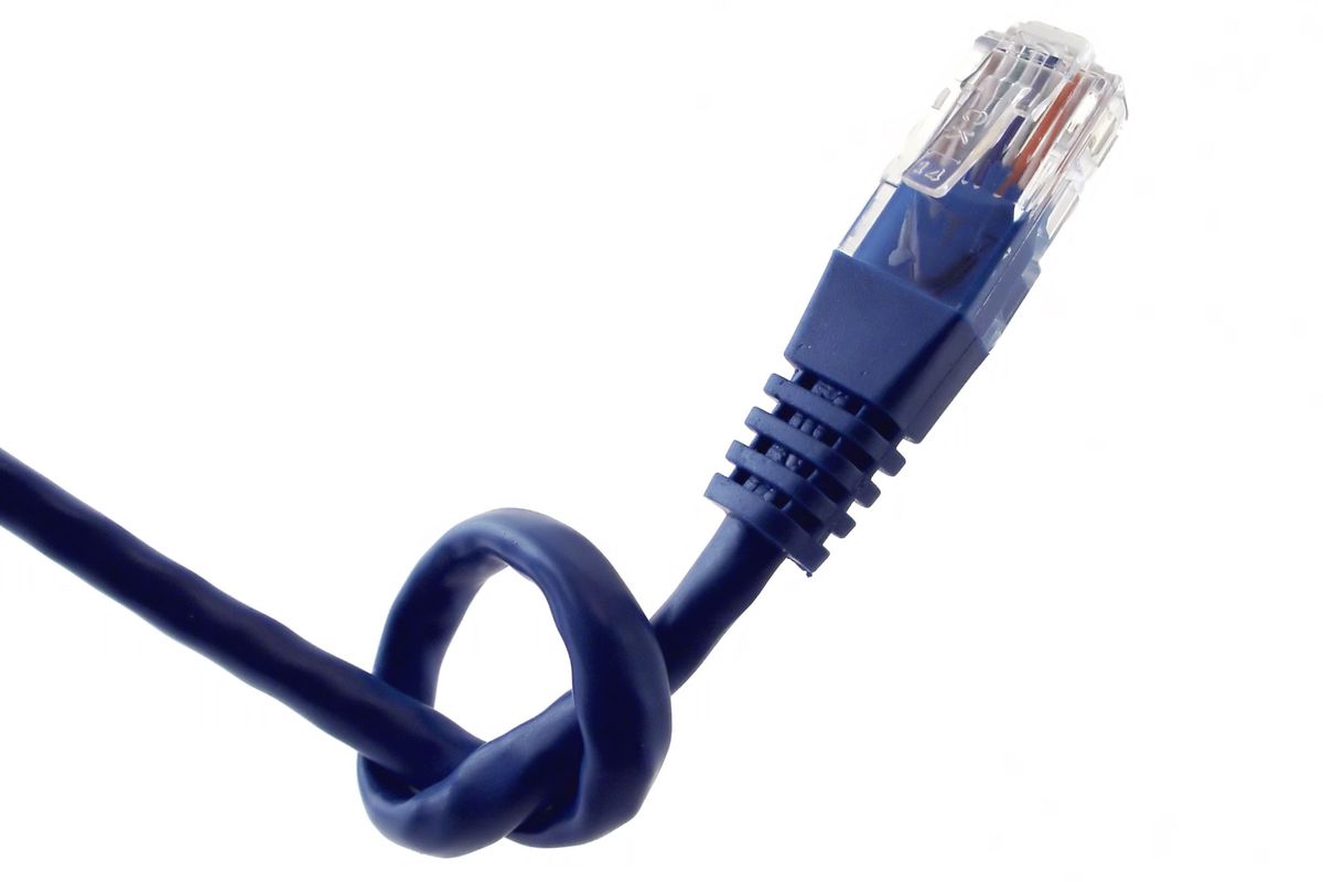 knotted network cable