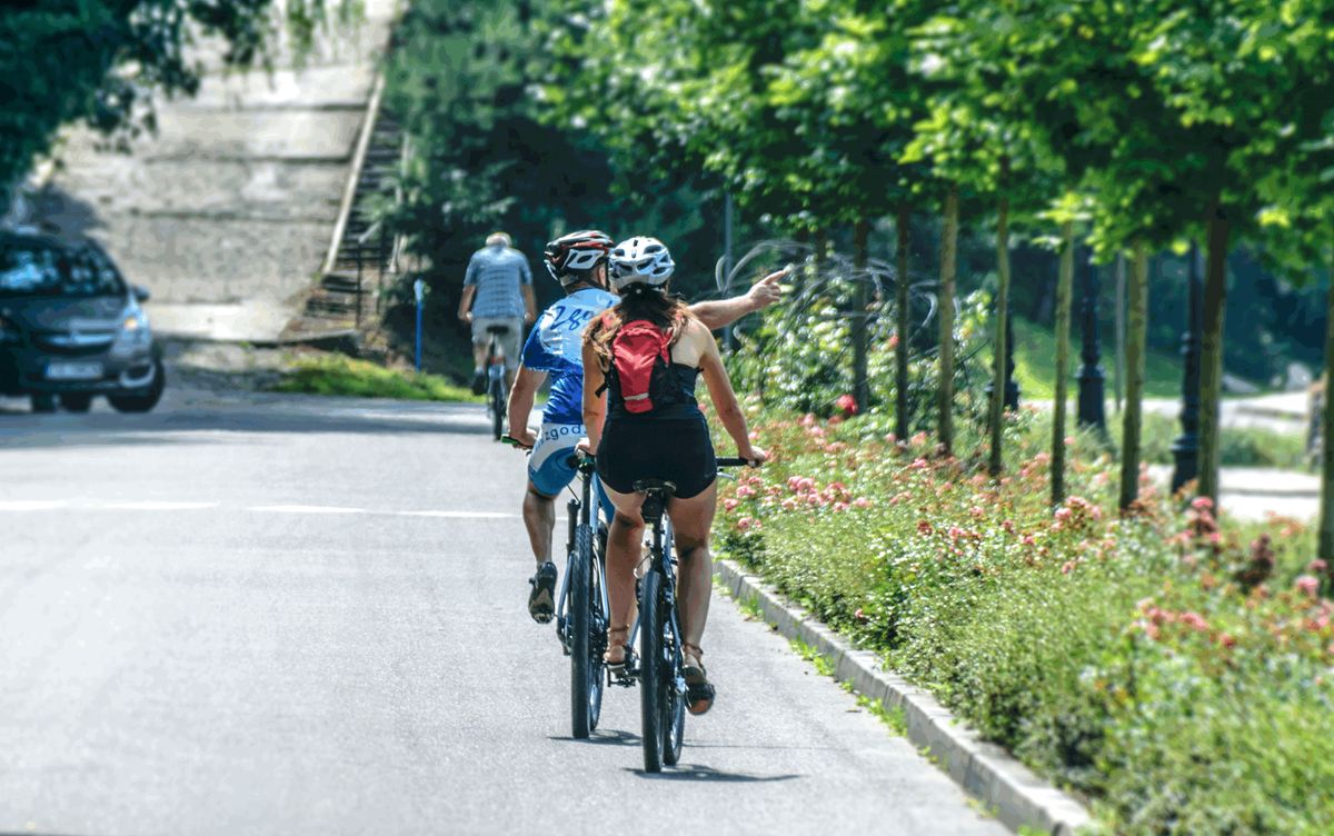 Photo of cyclists on a road