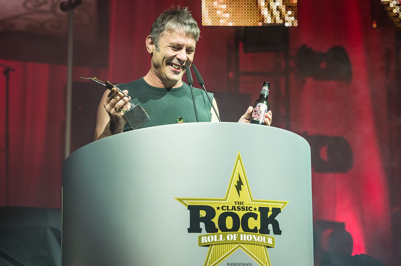 Bruce Dickinson accepts Iron Maiden's Album Of The Year gong