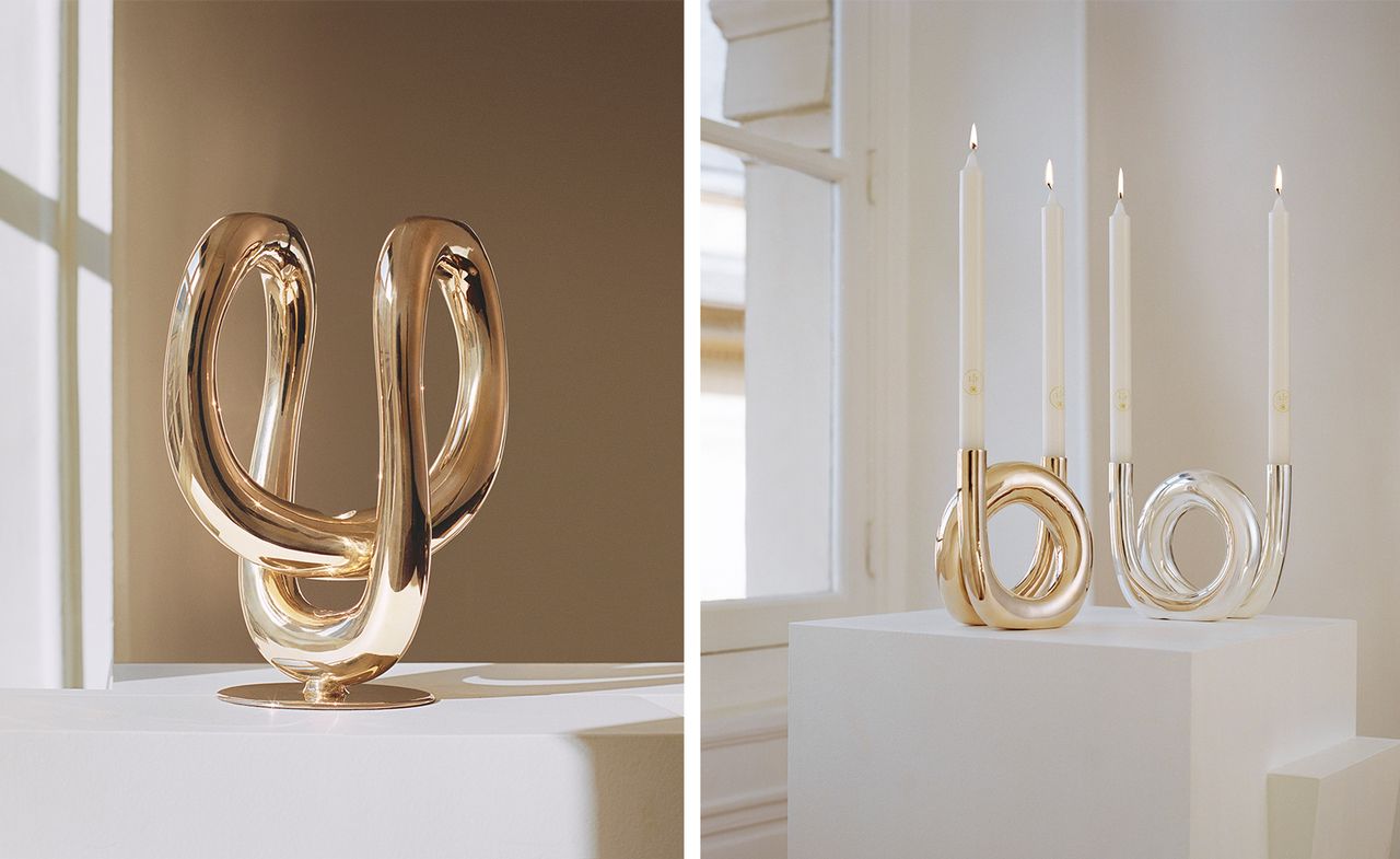 candleholders by Charlotte Chesnais and Loro Piana