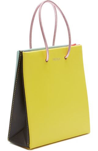 Short Scraps Colorblock Leather Tote