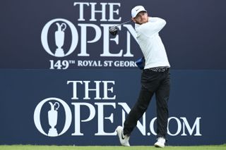 Shepherd hits a drive at The Open