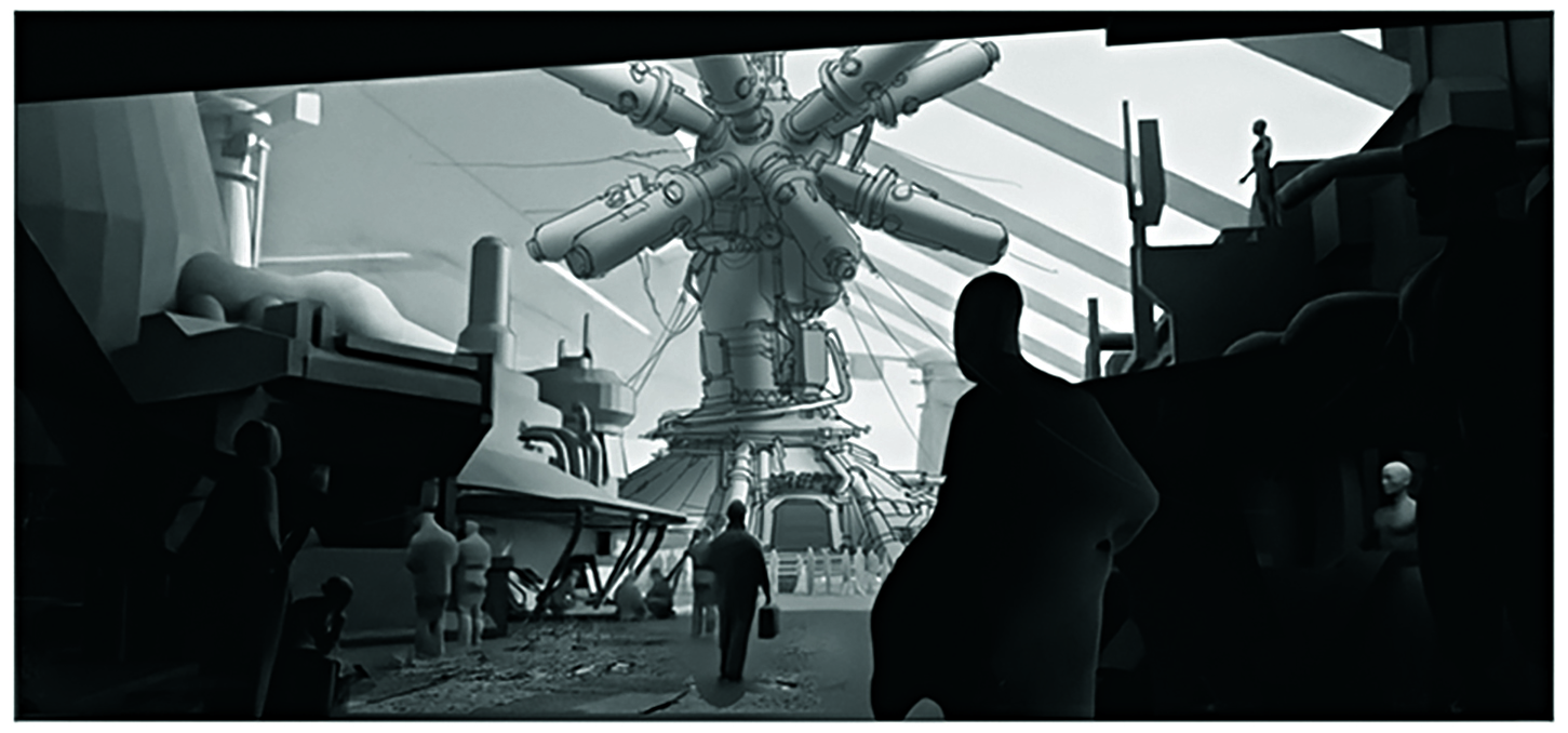 Concept art for a video game 