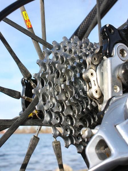 Like most top SRAM-sponsored pros, Anthony opts for the second-tier PG-1070 cassette for its better ability to deal with mud.