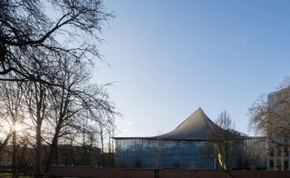 The Grade II-listed modernist building has a sweeping paraboloid roof