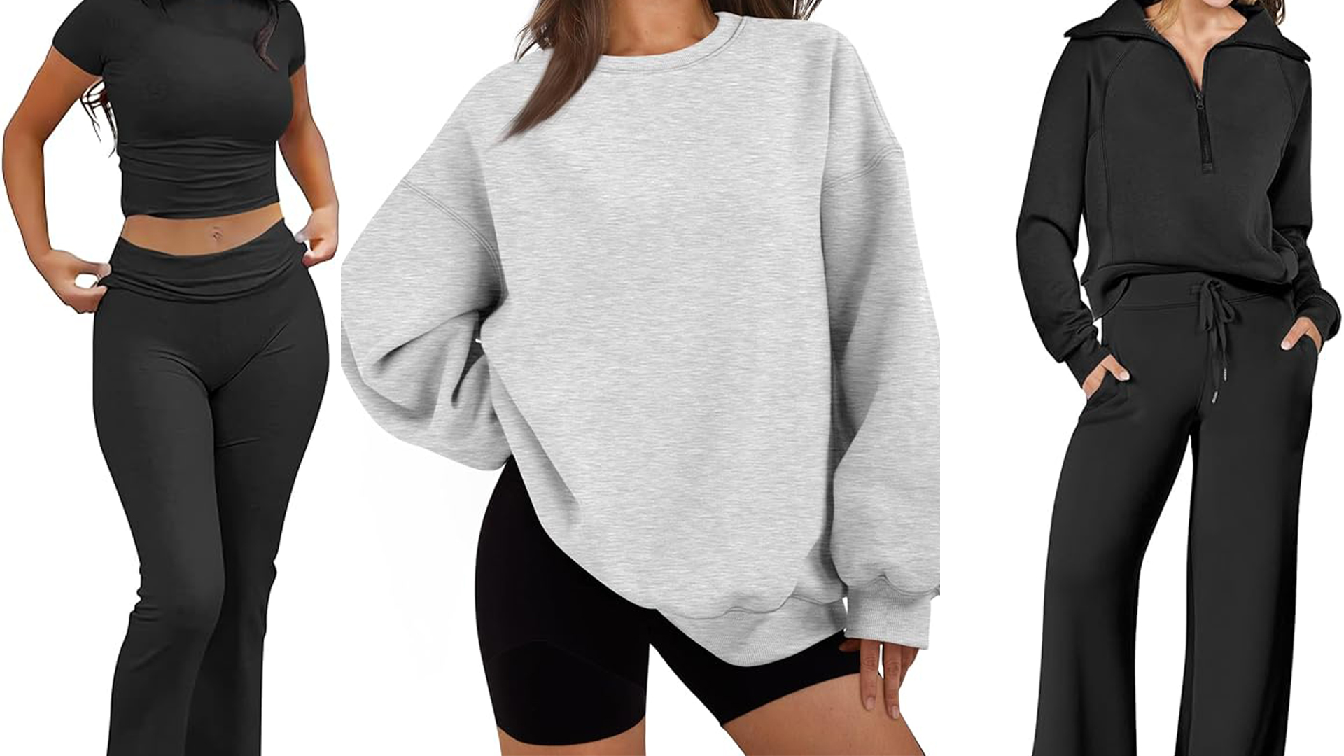 models wear amazon's line of sweatpants