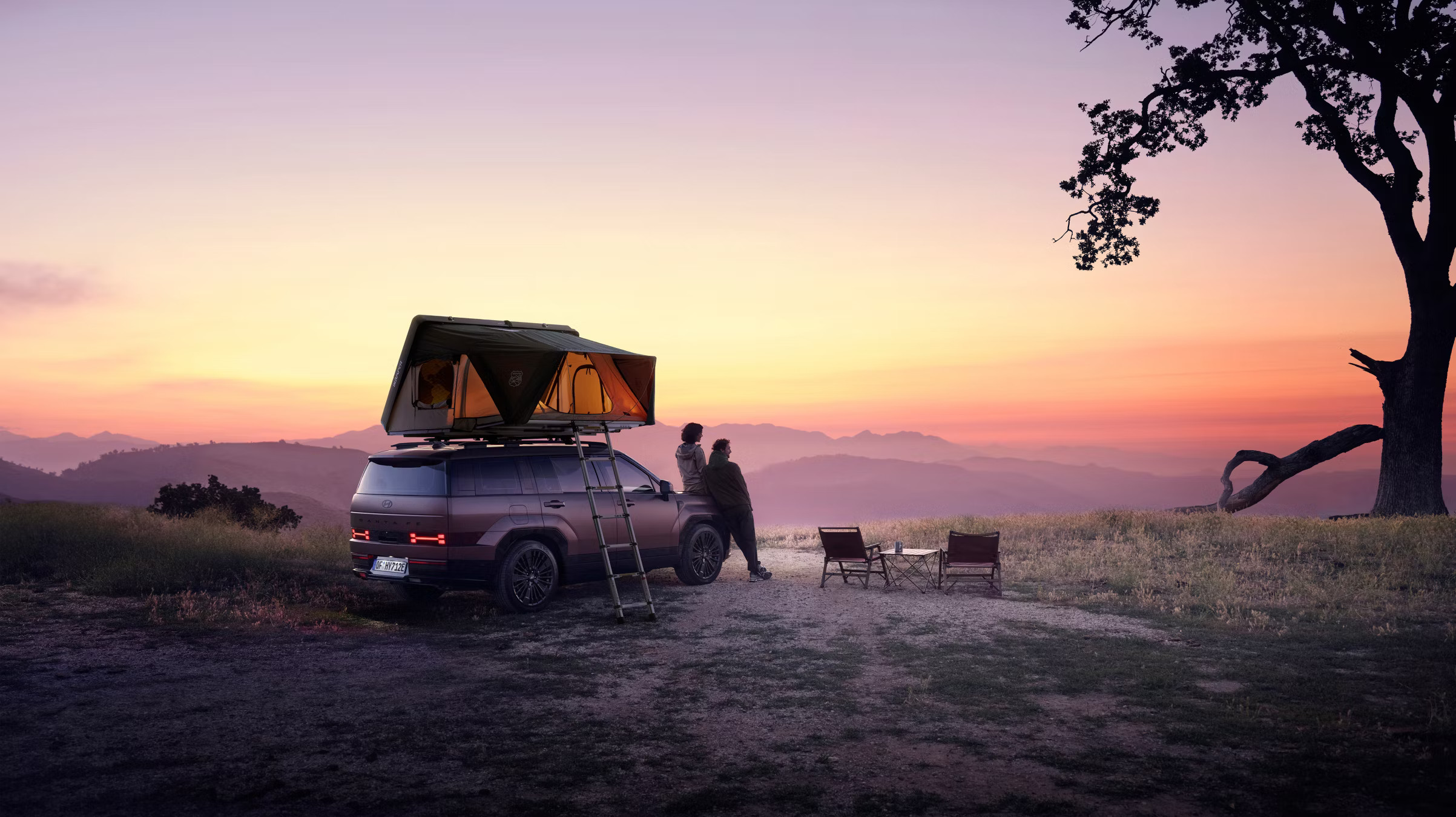 Car camping in a Santa Fe