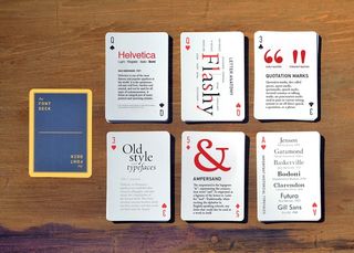Learn while you play with this typographic card deck