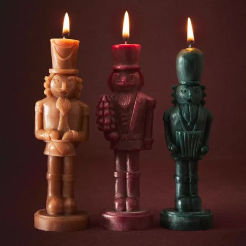 Pack of Nutcracker Scented Candles, Set of 3