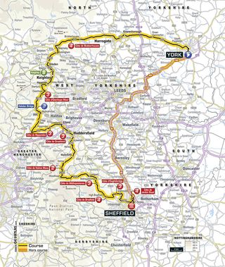 Tour de France 2014 stage 2 map